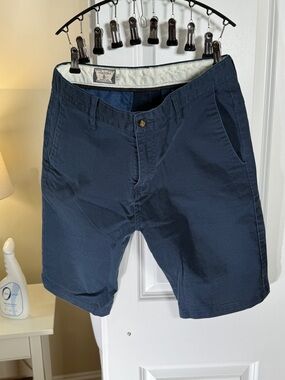 Volcom Shorts Mens 33 Navy Blue Hybrid Chino Walk Shorts Stretch Surf Skate